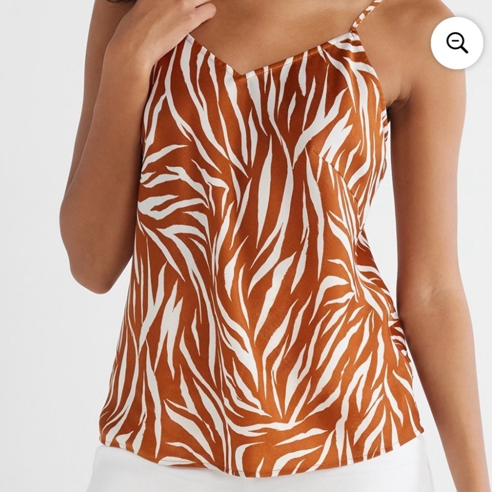 Zebra Print Silky Cami Top Layering Summer XL (16-18)